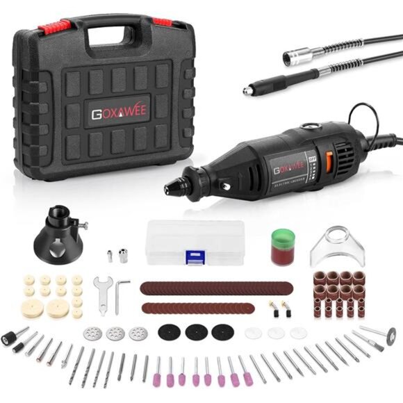 Rotary Tool Kit with MultiPro Keyless Chuck and Flex Shaft -140pcs Accessories - Picture 1 of 6